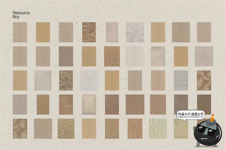 图片[3]-8K高清质感褶皱牛皮纸纸张发黄硬纸背景底纹材质肌理JPG图片素材-设计猿