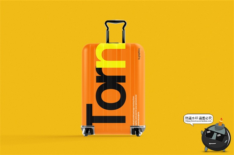 图片[3]-拉杆箱行李箱拖箱旅行箱滚轮箱包包装外观展示样机PSD模板PS素材-设计猿