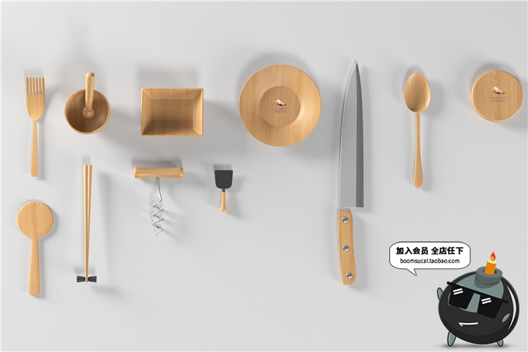 图片[15]-陶瓷餐饮盘子碗餐具智能贴图文创样机VI效果展示模板PSD设计素材-设计猿