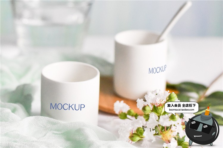 图片[18]-陶瓷餐饮盘子碗餐具智能贴图文创样机VI效果展示模板PSD设计素材-设计猿