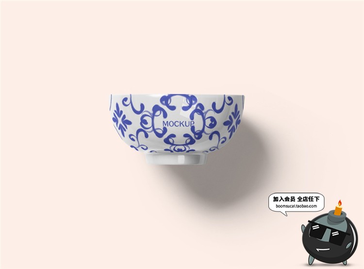 图片[25]-陶瓷餐饮盘子碗餐具智能贴图文创样机VI效果展示模板PSD设计素材-设计猿