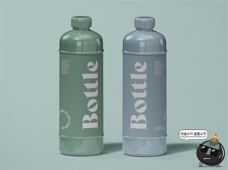 图片[2]-简约潮流矿泉水饮料潮牌塑料瓶包装样机效果图展示PSD模板PS素材-设计猿