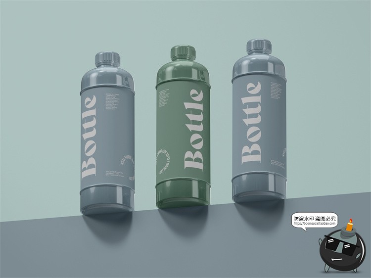 图片[4]-简约潮流矿泉水饮料潮牌塑料瓶包装样机效果图展示PSD模板PS素材-设计猿