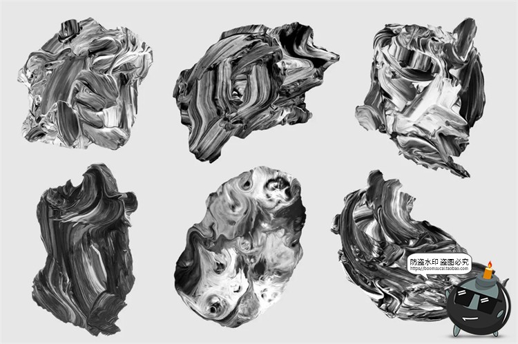 图片[15]-油漆颜料专题艺术染料涂鸦绘画油画色块PNG免抠装饰元素PSD素材-设计猿