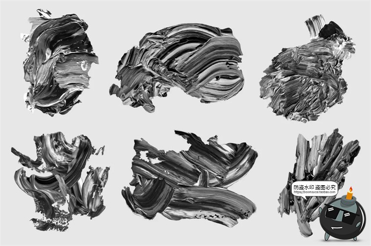 图片[18]-油漆颜料专题艺术染料涂鸦绘画油画色块PNG免抠装饰元素PSD素材-设计猿