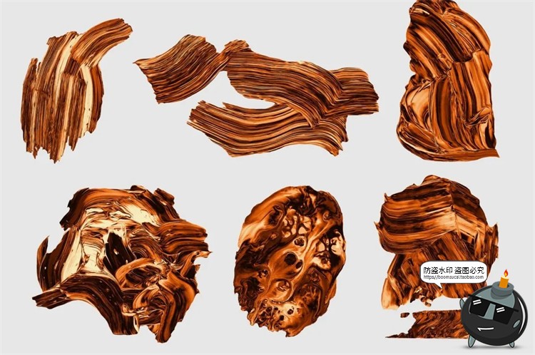 图片[19]-油漆颜料专题艺术染料涂鸦绘画油画色块PNG免抠装饰元素PSD素材-设计猿