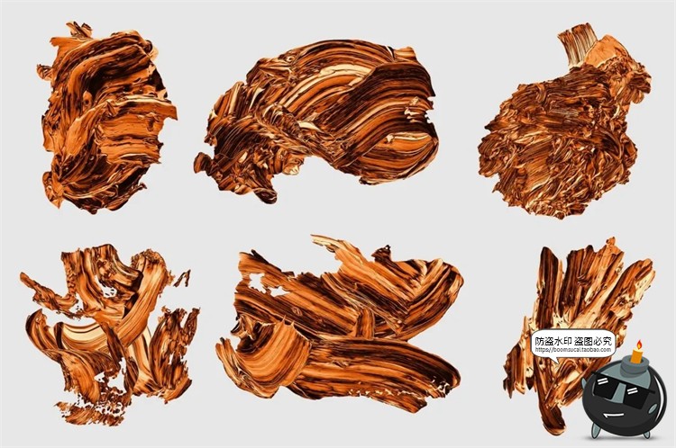 图片[20]-油漆颜料专题艺术染料涂鸦绘画油画色块PNG免抠装饰元素PSD素材-设计猿