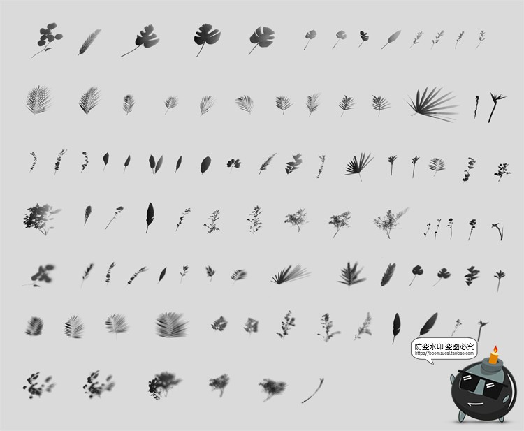 图片[4]-自然轻奢现代花卉植物叶子鲜花干花桌面场景装饰元素PSD模板素材-设计猿