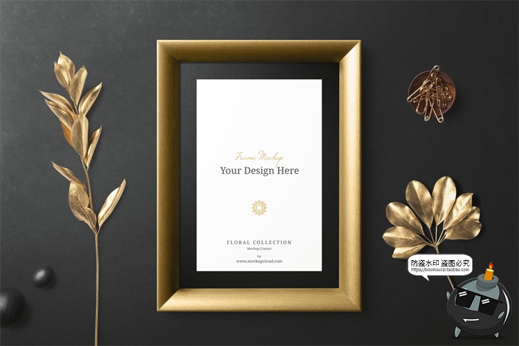 图片[5]-自然轻奢现代花卉植物叶子鲜花干花桌面场景装饰元素PSD模板素材-设计猿