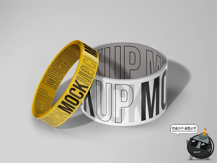 图片[6]-潮流文创时尚半透明logo胶带文具贴图展示效果样机PSD模板素材-设计猿