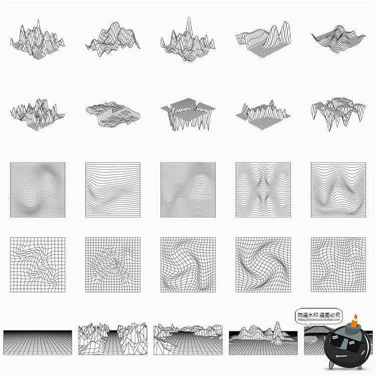 图片[14]-酸性点线面赛博朋克未来立体几何抽象机能图形曲线PNG免抠素材-设计猿
