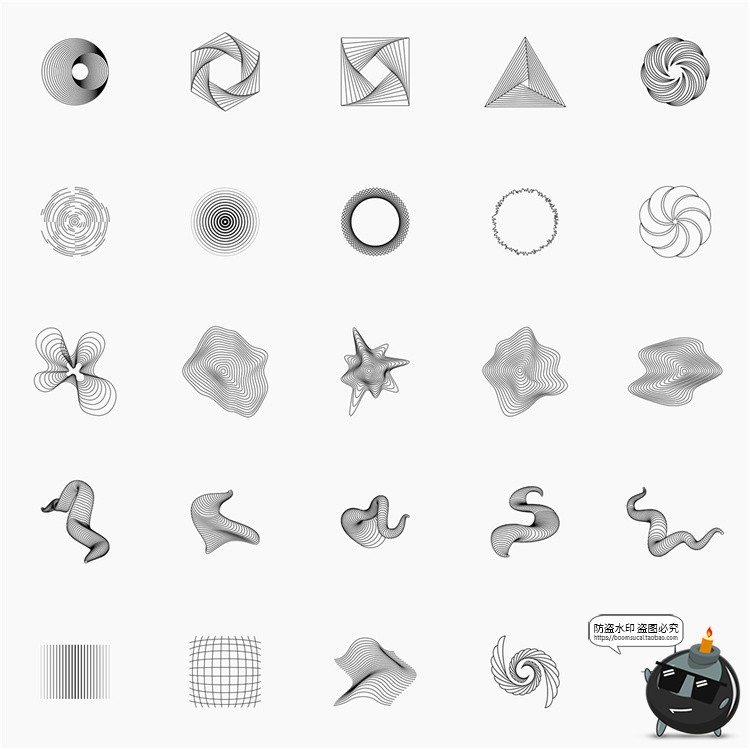 图片[16]-酸性点线面赛博朋克未来立体几何抽象机能图形曲线PNG免抠素材-设计猿