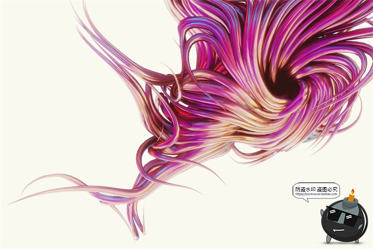 图片[5]-金属科幻未来扭曲荆棘3D外星怪物触手抽象艺术PNG免抠图片素材-设计猿