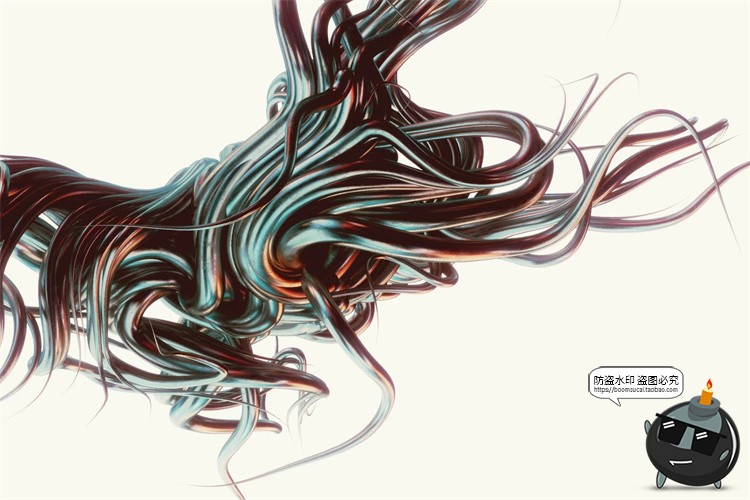 图片[11]-金属科幻未来扭曲荆棘3D外星怪物触手抽象艺术PNG免抠图片素材-设计猿