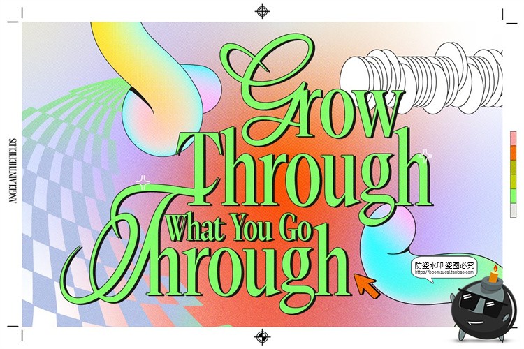 图片[4]-千禧风图形集复古Y2K渐变波浪扭曲抽象怪异涂鸦AI矢量图PNG素材-设计猿