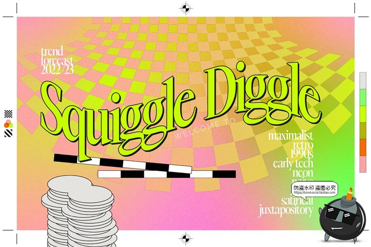 图片[6]-千禧风图形集复古Y2K渐变波浪扭曲抽象怪异涂鸦AI矢量图PNG素材-设计猿