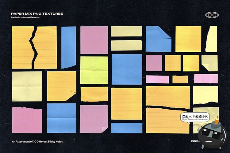 图片[8]-撕纸专题复古怀旧纸张褶皱牛皮纸信封纸便签拼贴PNG免抠图片素材-设计猿