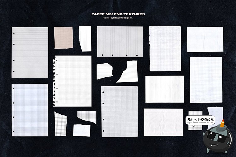 图片[9]-撕纸专题复古怀旧纸张褶皱牛皮纸信封纸便签拼贴PNG免抠图片素材-设计猿