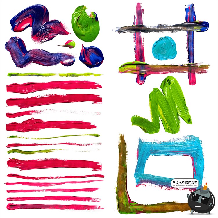 图片[4]-手绘液体颜料画笔涂鸦油画油漆元素插图插画图片PNG免抠图素材-设计猿