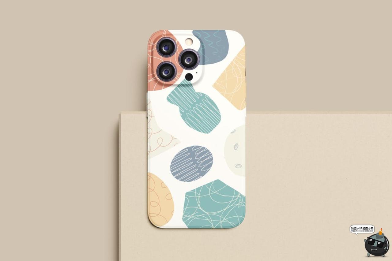 图片[2]-苹果iPhone 14Pro塑料手机壳直角边全包外壳样机mockup模板PS素材-设计猿