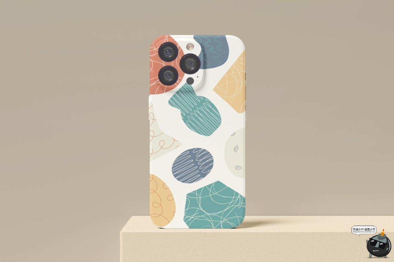 图片[5]-苹果iPhone 14Pro塑料手机壳直角边全包外壳样机mockup模板PS素材-设计猿