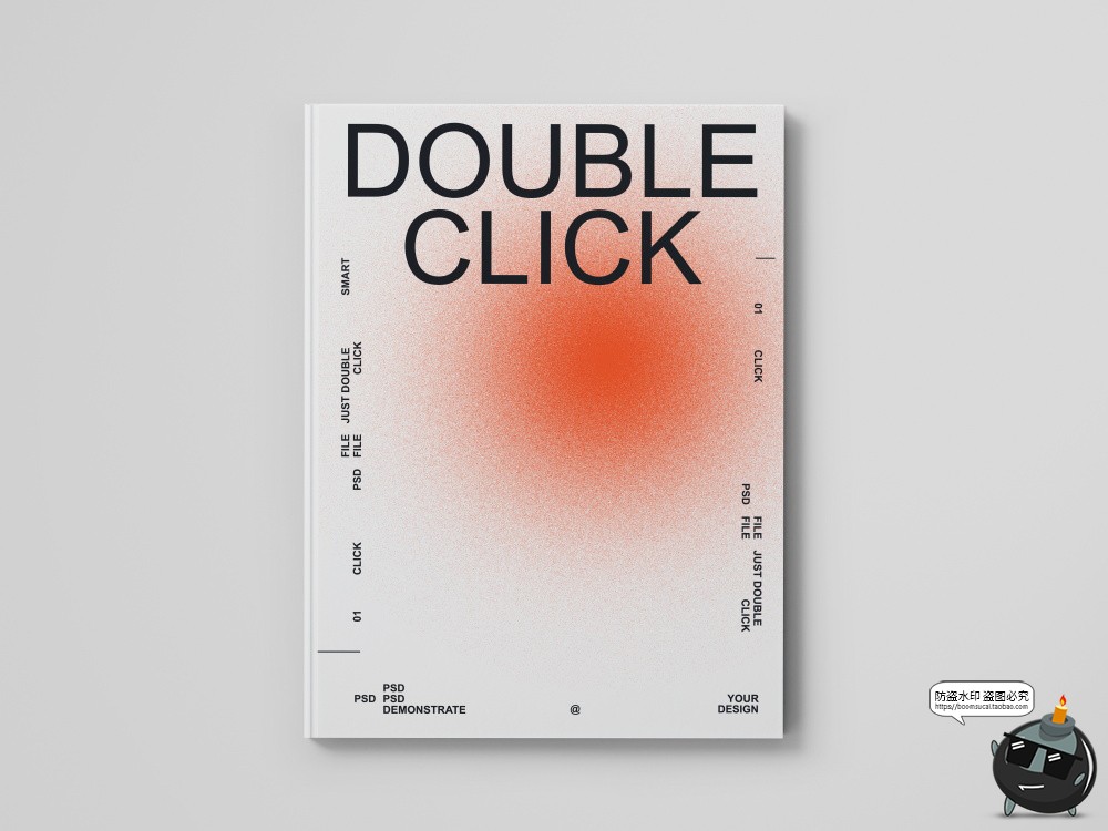 图片[1]-潮流精装书籍硬面封面透明封套亚克力包装贴图样机PSD模板PS素材-设计猿