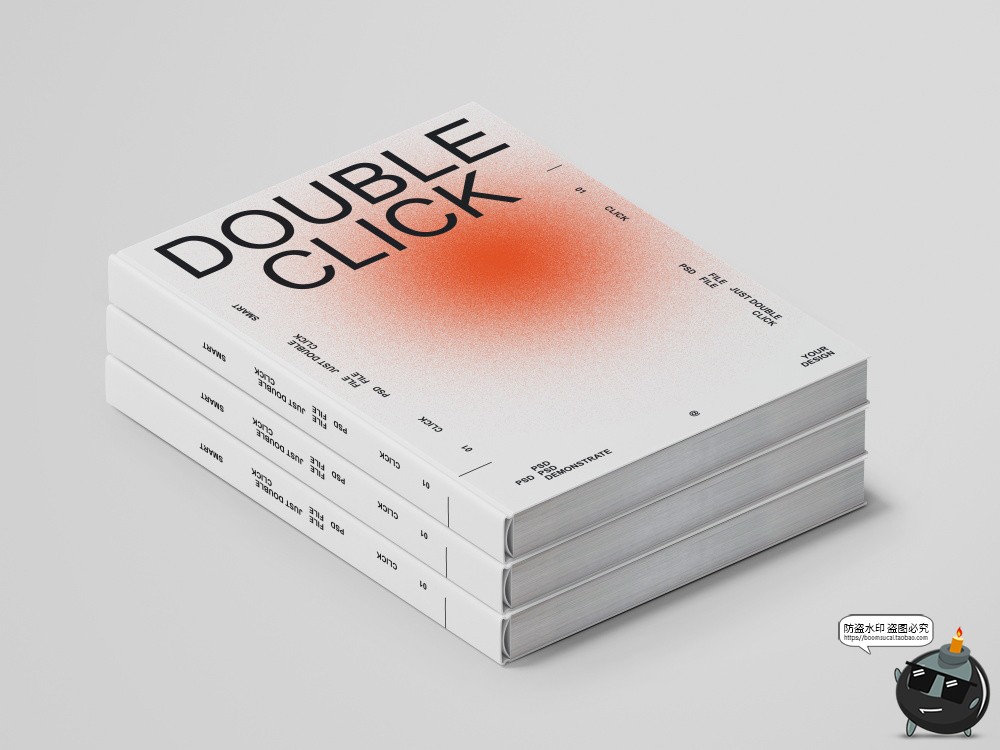 图片[2]-潮流精装书籍硬面封面透明封套亚克力包装贴图样机PSD模板PS素材-设计猿