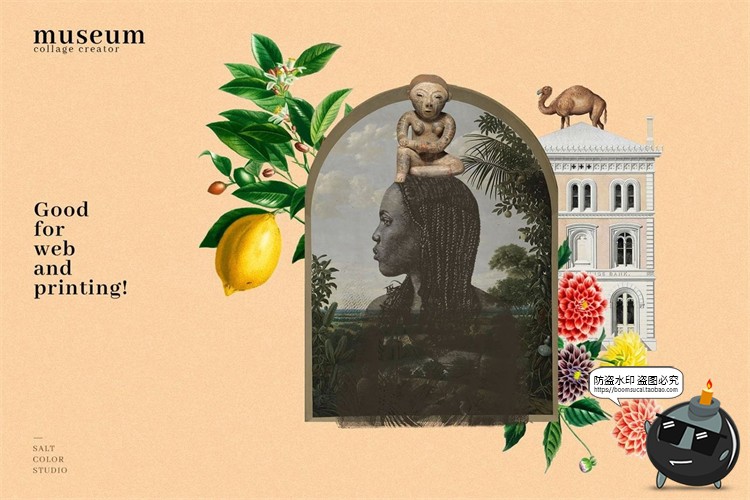 图片[2]-中世纪复古潮流绘画怀旧老照片艺术剪贴画PNG免抠插画图片素材-设计猿