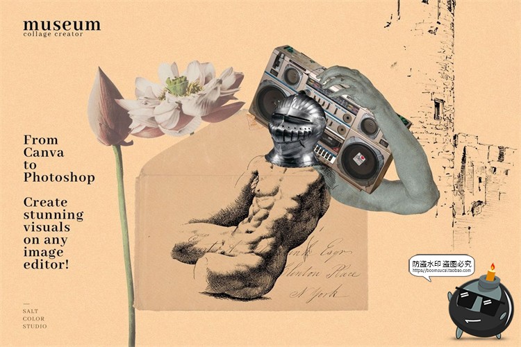 图片[4]-中世纪复古潮流绘画怀旧老照片艺术剪贴画PNG免抠插画图片素材-设计猿