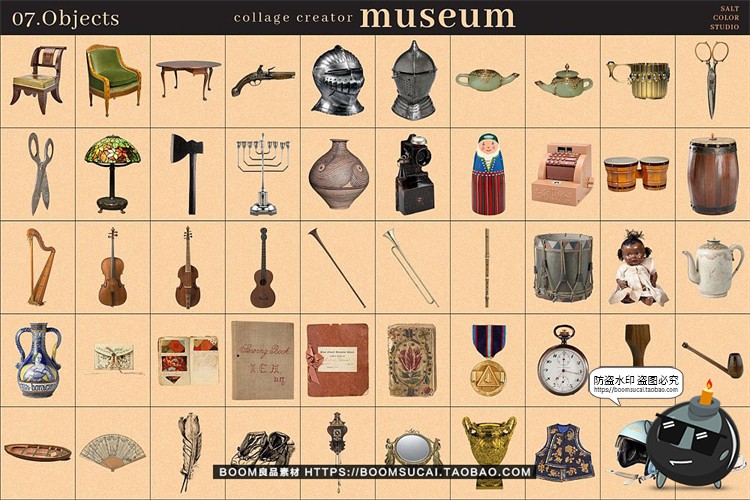 图片[13]-中世纪复古潮流绘画怀旧老照片艺术剪贴画PNG免抠插画图片素材-设计猿