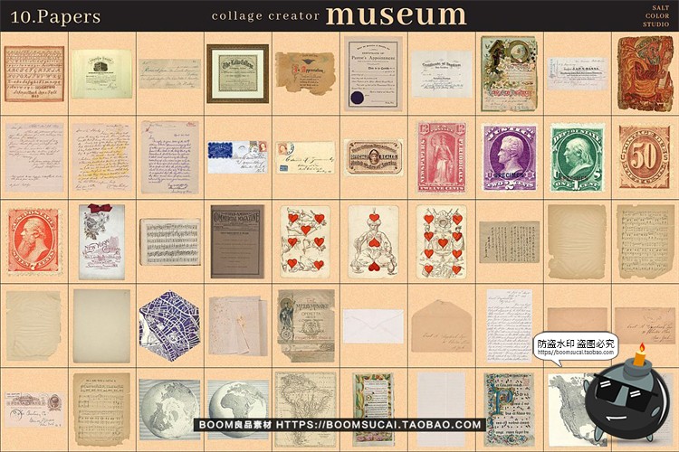 图片[16]-中世纪复古潮流绘画怀旧老照片艺术剪贴画PNG免抠插画图片素材-设计猿