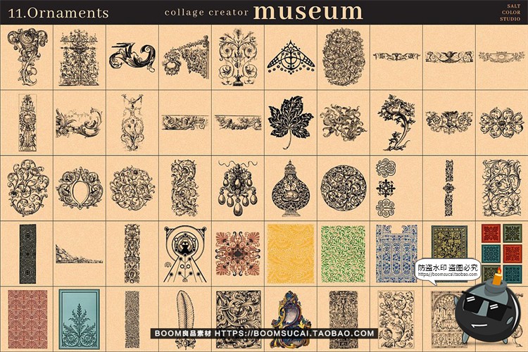 图片[17]-中世纪复古潮流绘画怀旧老照片艺术剪贴画PNG免抠插画图片素材-设计猿