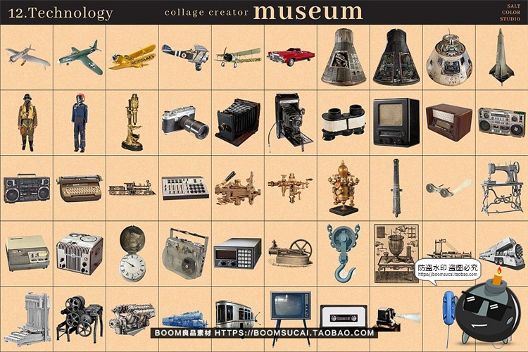 图片[18]-中世纪复古潮流绘画怀旧老照片艺术剪贴画PNG免抠插画图片素材-设计猿