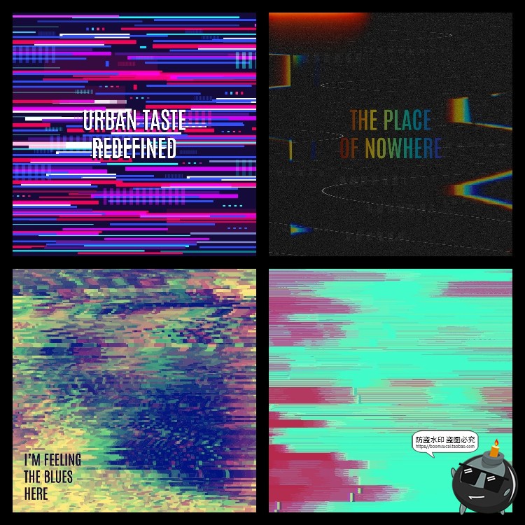 图片[2]-赛博朋克故障风封面媒体数字科技横幅广告版式排版PSD模板PS素材-设计猿