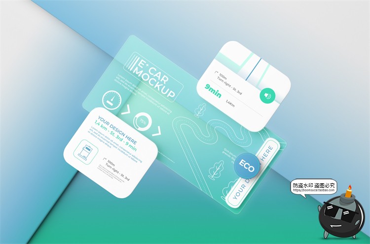 图片[8]-手机屏幕透明屏科技信息玻璃APP界面UI展示贴图样机PSD模板PS素材-设计猿