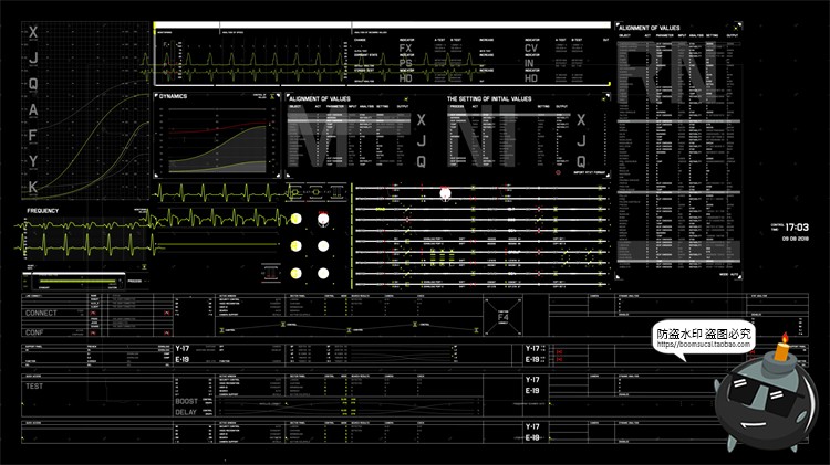 图片[3]-科幻未来赛博朋克HUD机能数据机械可视化显示仪表盘PSD模板PS素材-设计猿