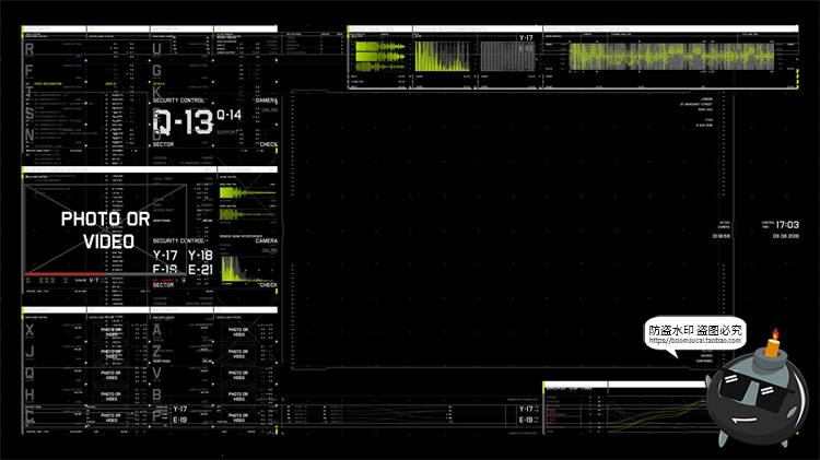 图片[13]-科幻未来赛博朋克HUD机能数据机械可视化显示仪表盘PSD模板PS素材-设计猿