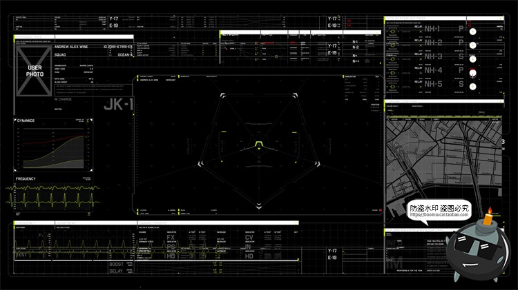 图片[14]-科幻未来赛博朋克HUD机能数据机械可视化显示仪表盘PSD模板PS素材-设计猿