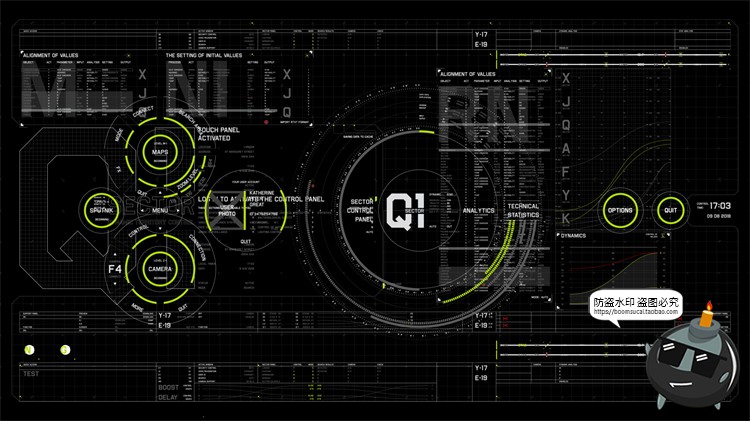 图片[15]-科幻未来赛博朋克HUD机能数据机械可视化显示仪表盘PSD模板PS素材-设计猿