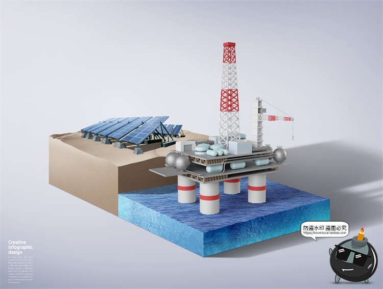 图片[12]-创意浮岛立体城市公益环保新能源保护环境后期合成PSD模板PS素材-设计猿