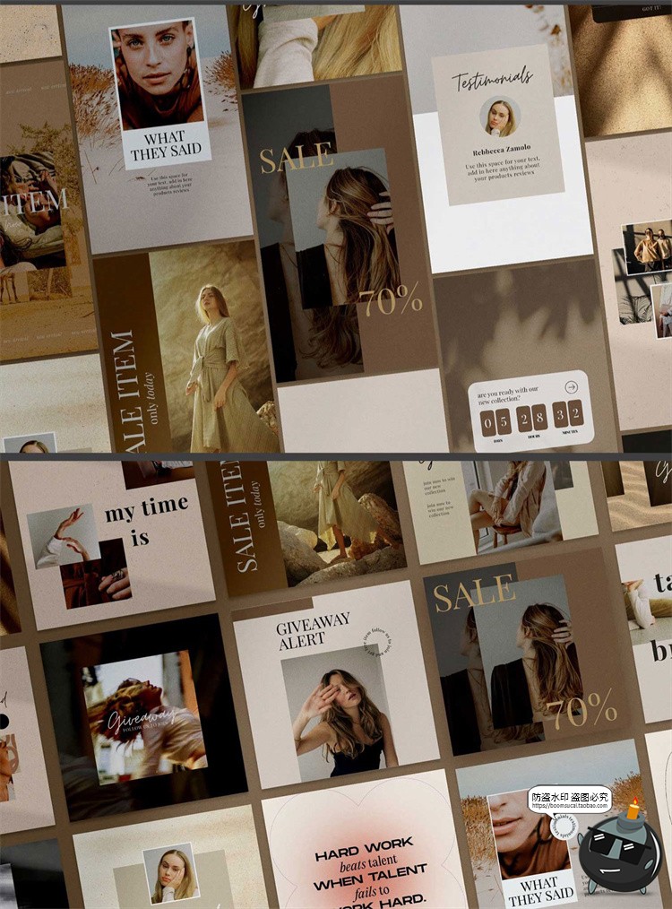 图片[6]-时尚女性品牌优雅服装广告海报宣传界面图文排版版式PSD模版素材-设计猿