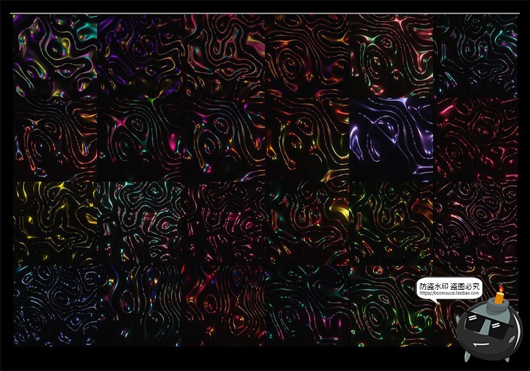 图片[2]-酸性涟漪科幻未来液态扭曲金属反射抽象海报背景纹理JPG图片素材-设计猿