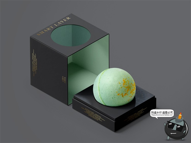 图片[3]-沐浴泡澡浴球精油球洗护产品包装贴图礼品盒装样机PSD模板PS素材-设计猿