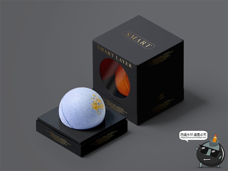 图片[4]-沐浴泡澡浴球精油球洗护产品包装贴图礼品盒装样机PSD模板PS素材-设计猿