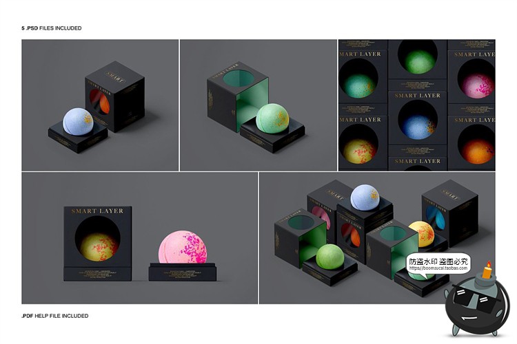 图片[7]-沐浴泡澡浴球精油球洗护产品包装贴图礼品盒装样机PSD模板PS素材-设计猿