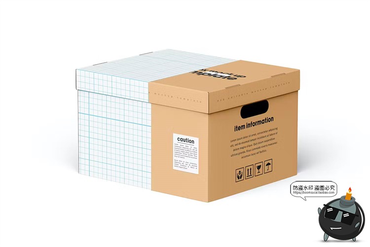 图片[4]-天地盖打包收纳纸箱搬家手提纸盒鞋盒智能贴图样机PSD模板PS素材-设计猿