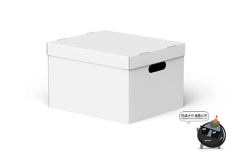 图片[6]-天地盖打包收纳纸箱搬家手提纸盒鞋盒智能贴图样机PSD模板PS素材-设计猿