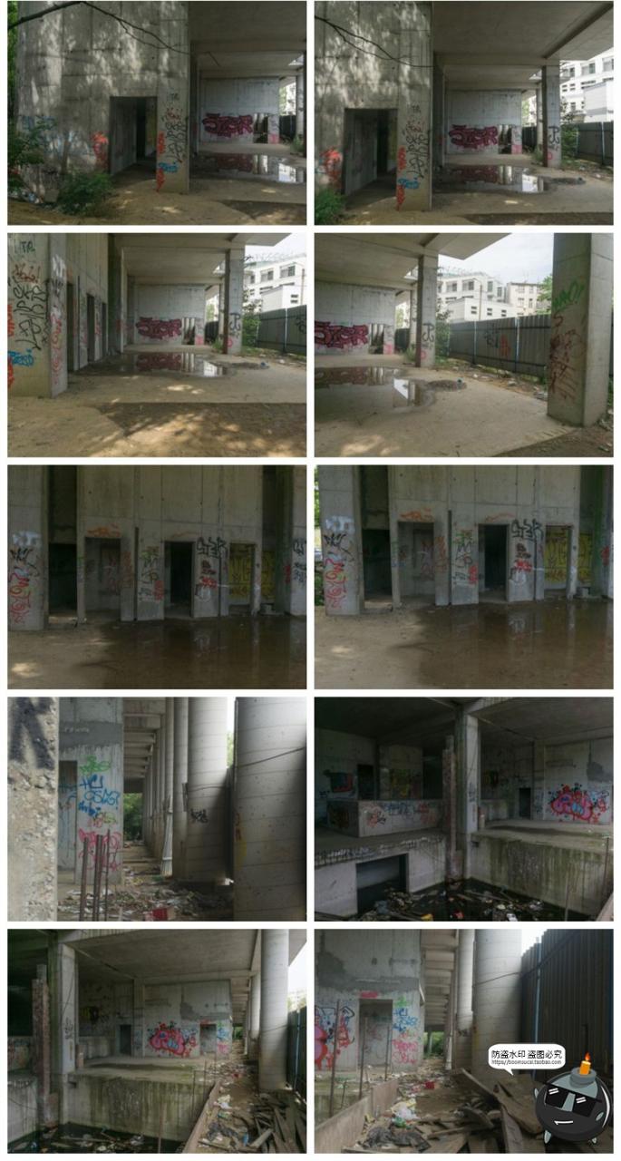 图片[10]-废弃荒废颓废立体停车场废墟内外场景图摆拍后期合成JPG图片素材-设计猿