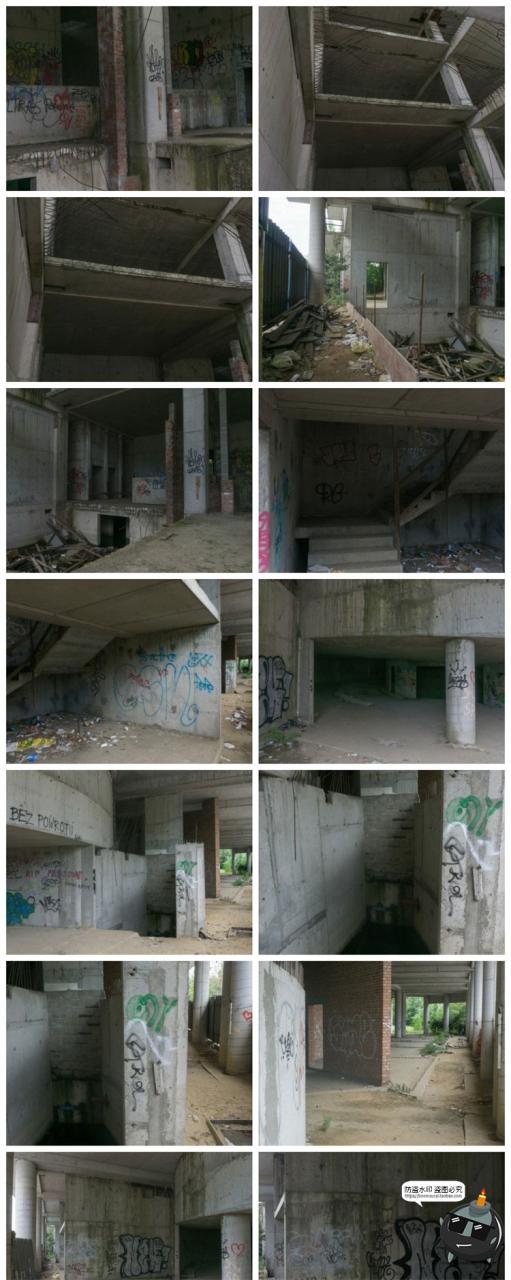 图片[11]-废弃荒废颓废立体停车场废墟内外场景图摆拍后期合成JPG图片素材-设计猿