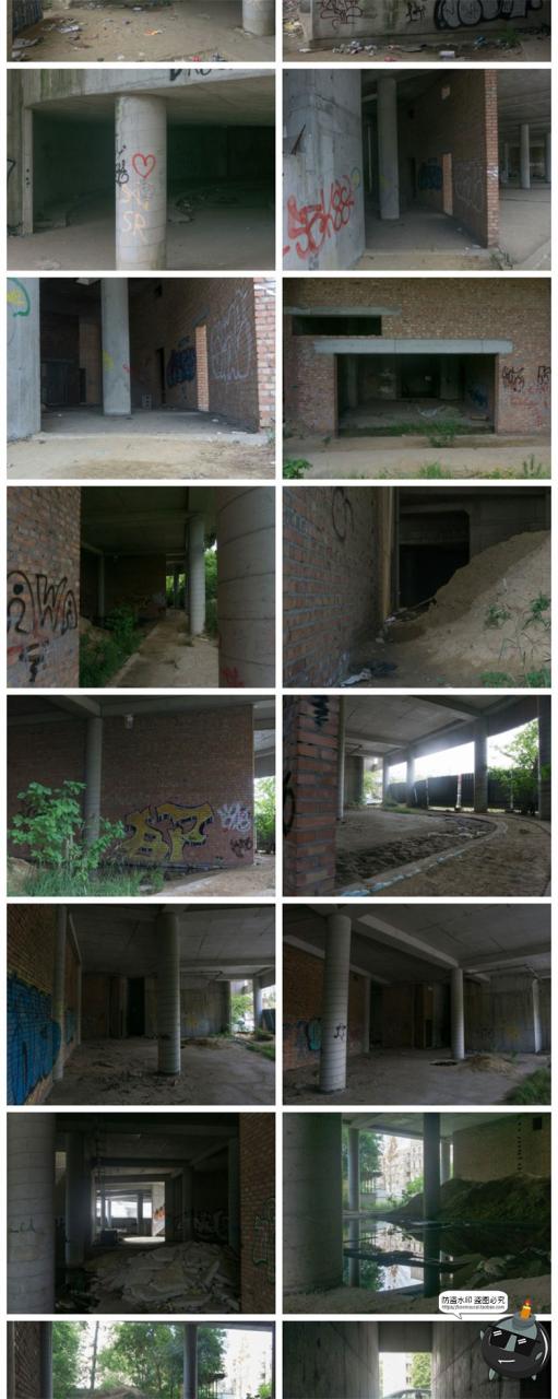 图片[12]-废弃荒废颓废立体停车场废墟内外场景图摆拍后期合成JPG图片素材-设计猿